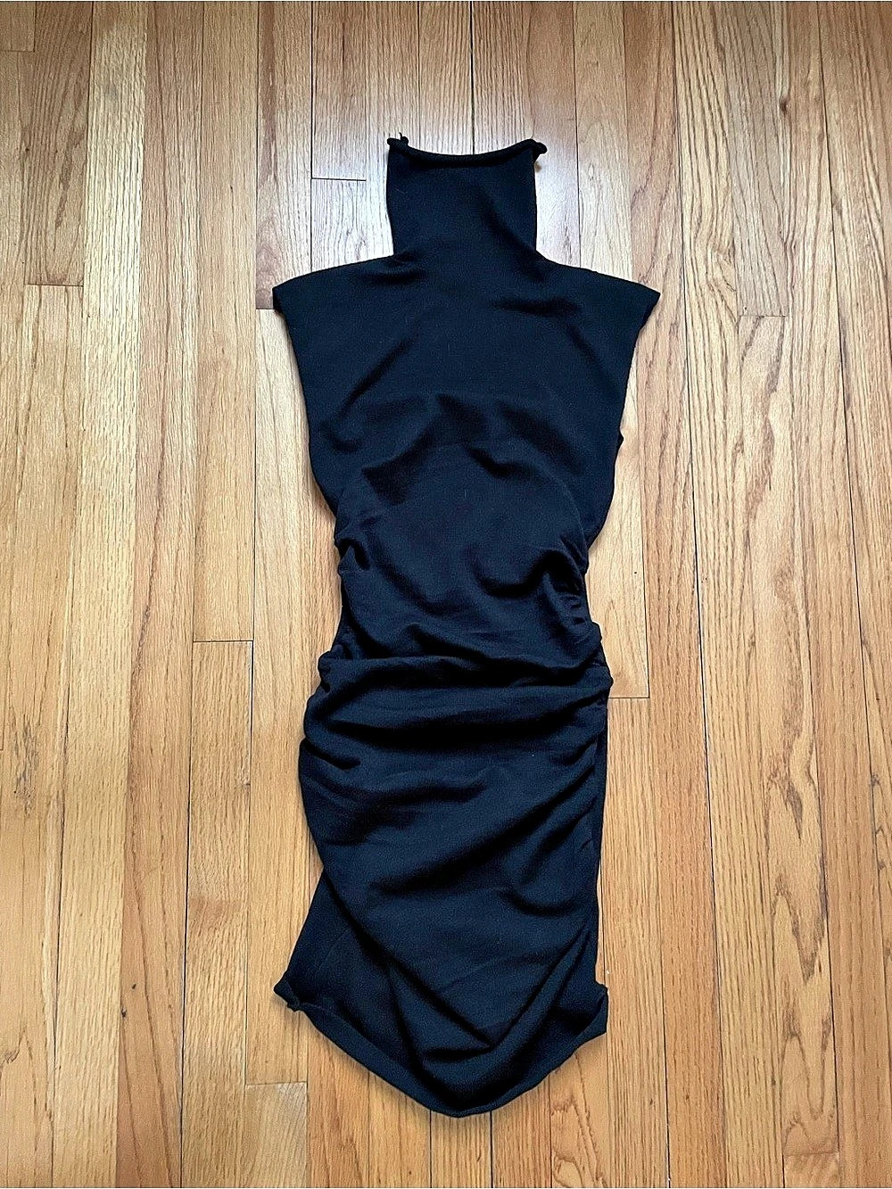Princess Polly Ortensia Turtleneck Ruched Mini Dress Black XS/S